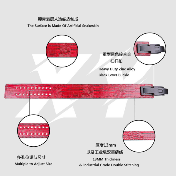 red snake lifting belt (3)